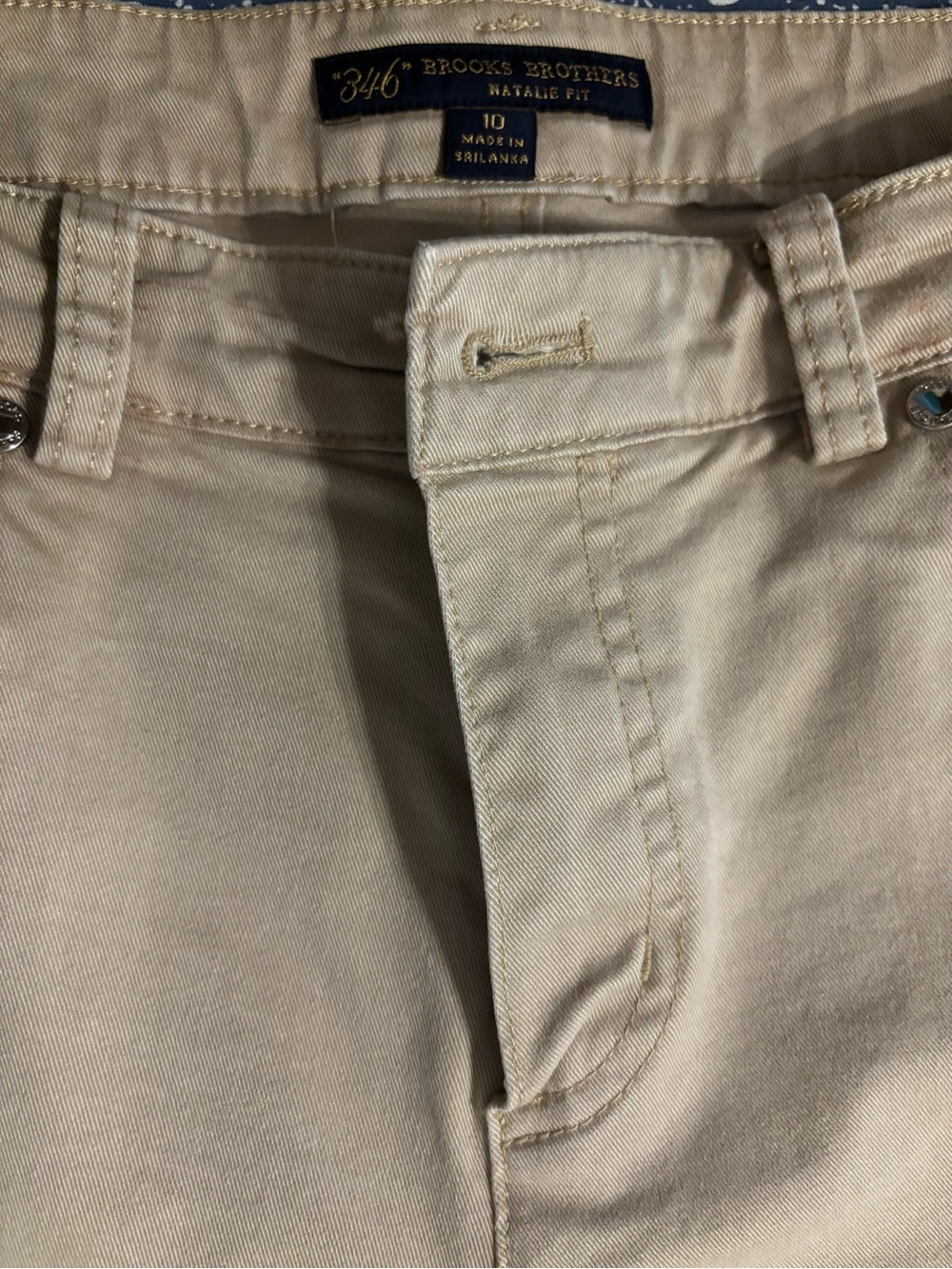 Brooks Brothers Beige Natalie Fit Chinos
